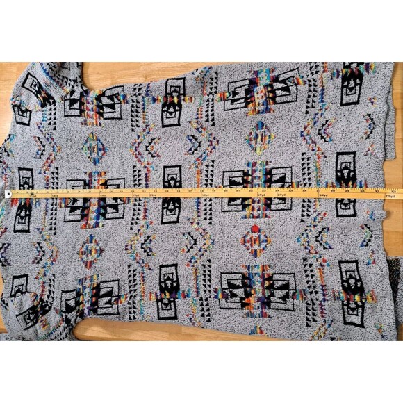 Northern Angel Aztec Southwestern Boho Open Front Long Cardigan Sweater Hoodie L - Picture 11 of 15